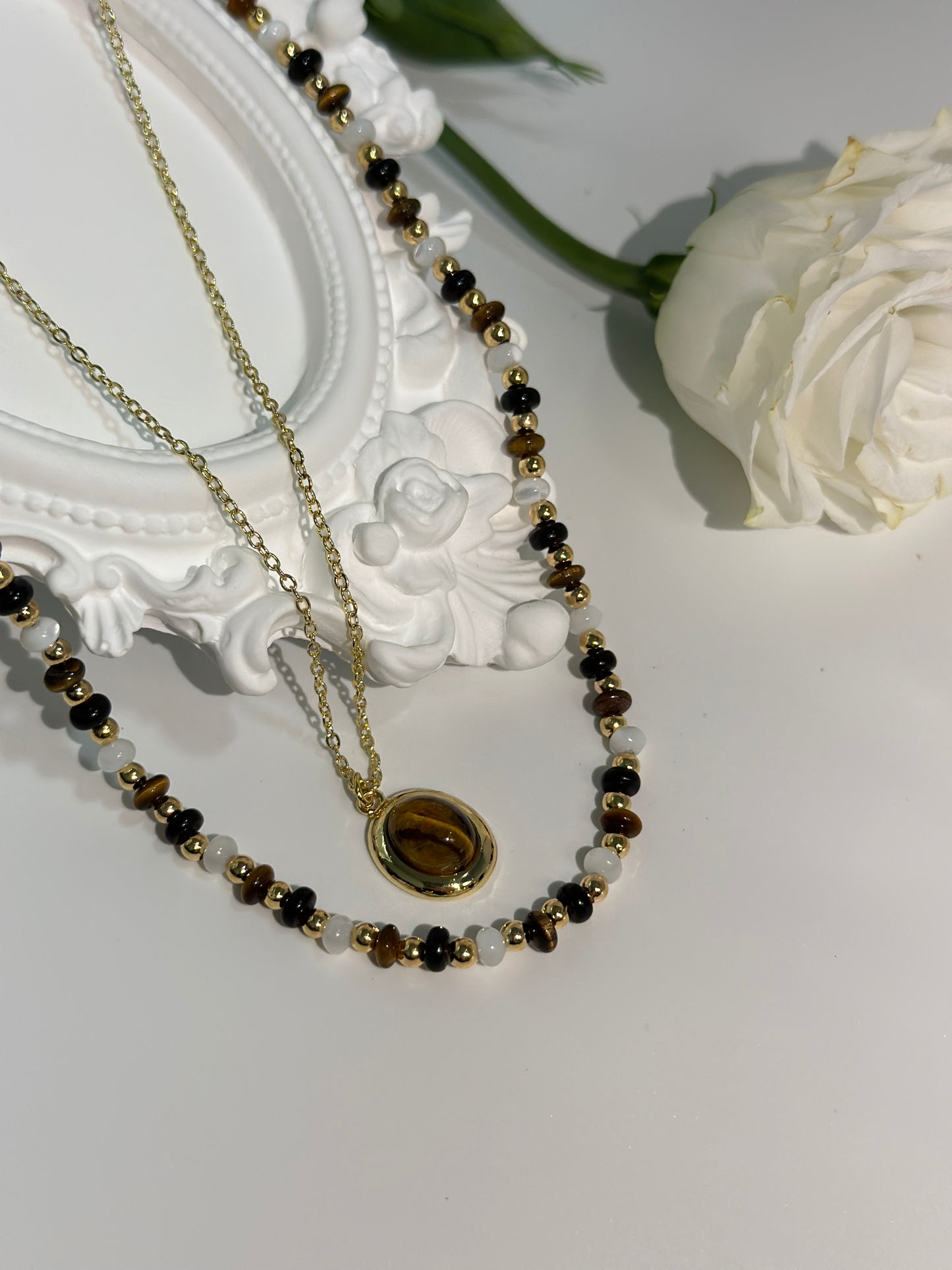 Elegant Pearl Rice Grain Collarbone Necklace